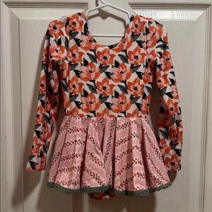 Cheeky plum floral leotard